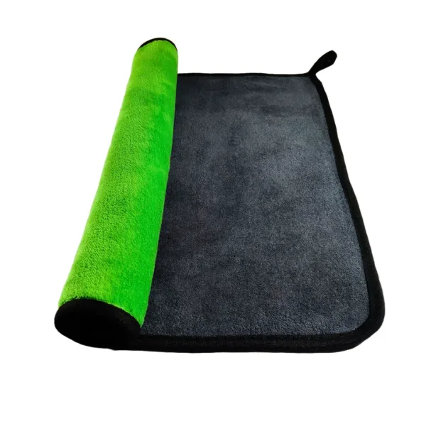 A variety of microfiber towels in different colors and sizes.